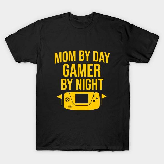 Mom by day gamer by night T-Shirt by cypryanus